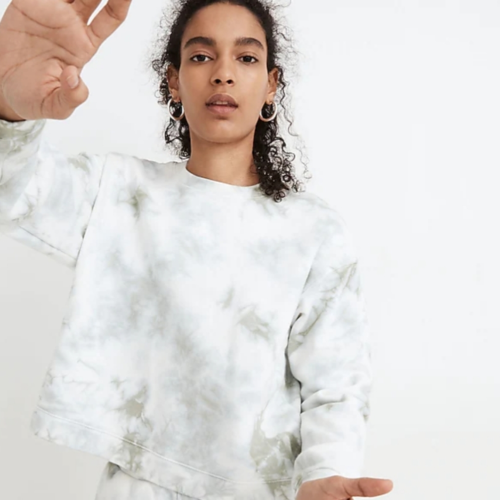 Madewell Tie Dye Re-Sourced Cotton Swing Sweatshirt